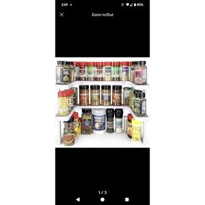 NITB Spicy Shelf Expandable Organizer Adjustable White Stackable Plastic